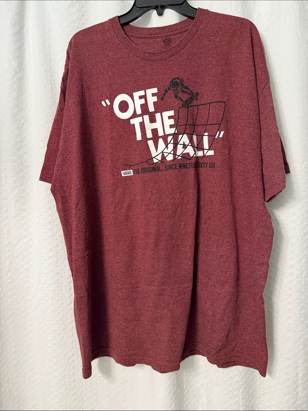 Vans Off The Wall Skate Graphic Tee - Maroon & White